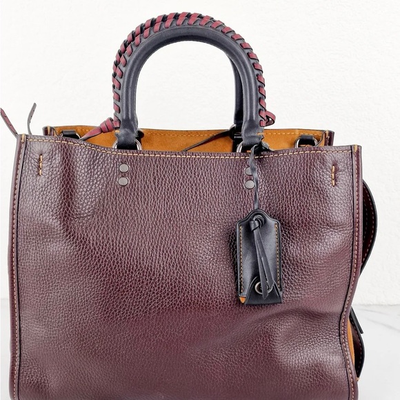 Coach Oxblood Brown Pebbled Leather with Suede Rouge 30 - Picture 4 of 14